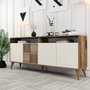 Hanah Home Consola Nogal, Crema 180cm Ancho